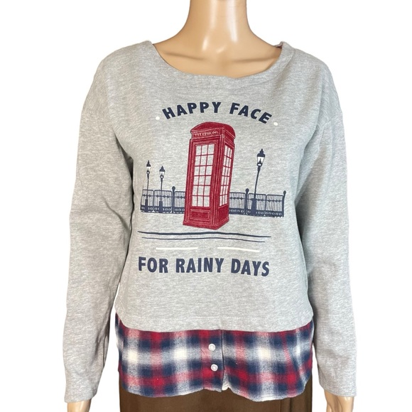 Springfield Happy Face For Rainy Days Sweatshirt Size S - Picture 2 of 8
